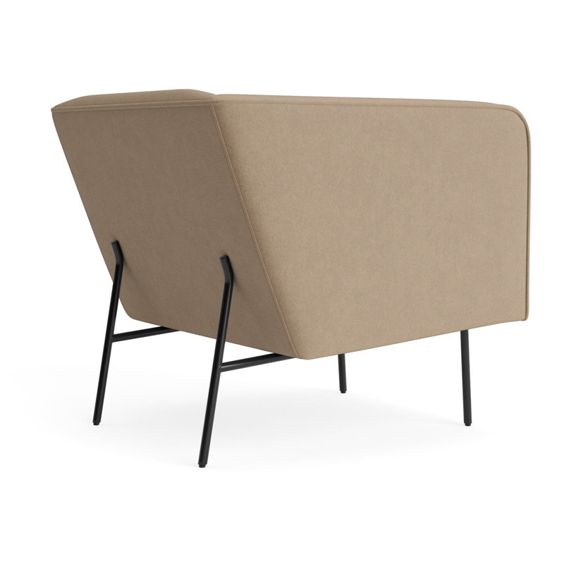 MTO - Dandy Lounge Chair Black Legs, Otter Velvet