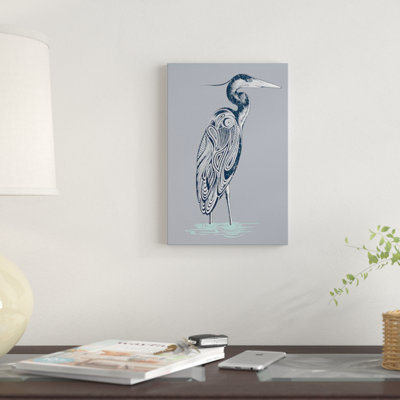 «Blue Heron», impression sur toile tendue