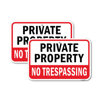 Private Property No Trespassing Aluminum Sign