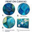 Collage de plumes de paon bleu et vert Grimmett I - paon, art mural-2035700004-2035700001-2035699995
