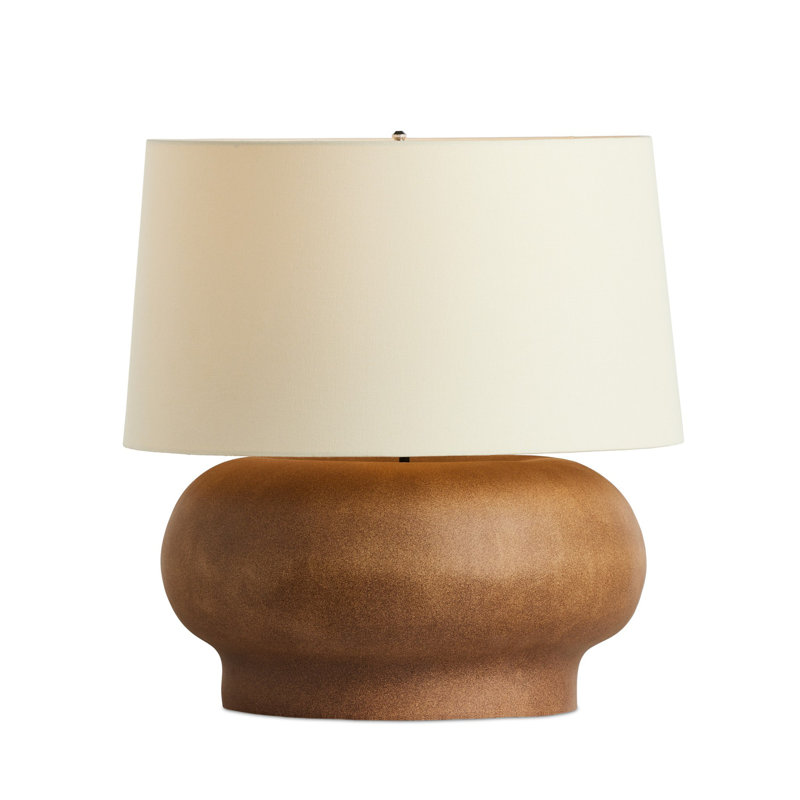 Kragen Table Lamp-Dark Sand Porcelain Ceramic, Dark Sand Porcelain Ceramic