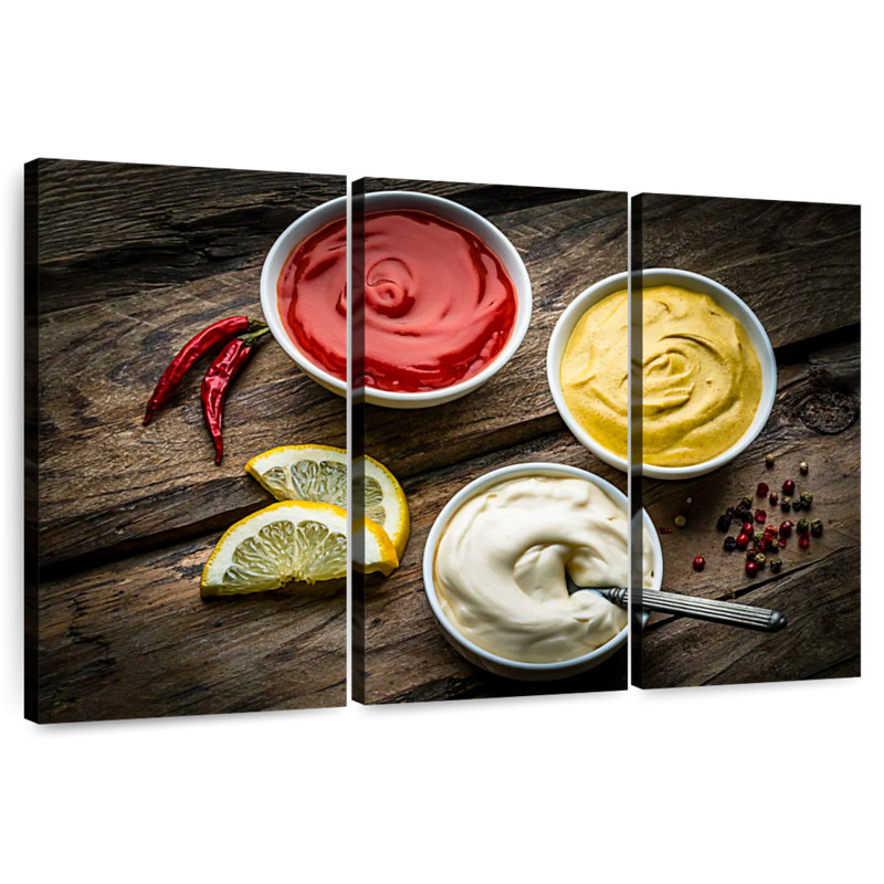 Yarlin Ketchup Mustard And Mayonnaise, 48" H x 74" W