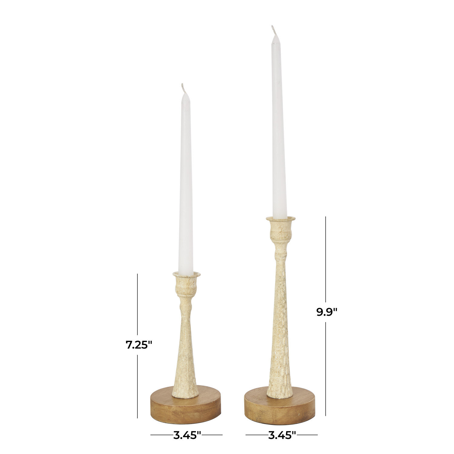Alia Tabletop Candlestick, Beige/Natural