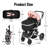 Convertible Baby Stroller for Travel, Folding High Landscape Infant Carriage,Pink-125304460