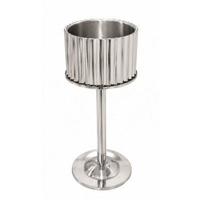 Silver Steel Ice Bucket Large Double Wall