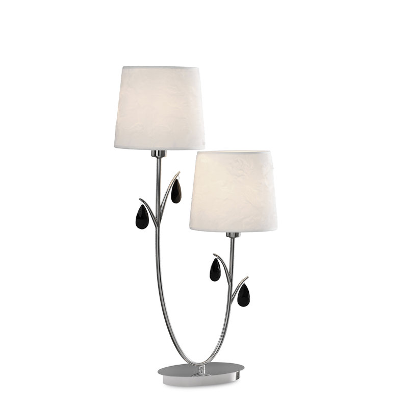Downridge Metal Table Lamp, Polished Chrome