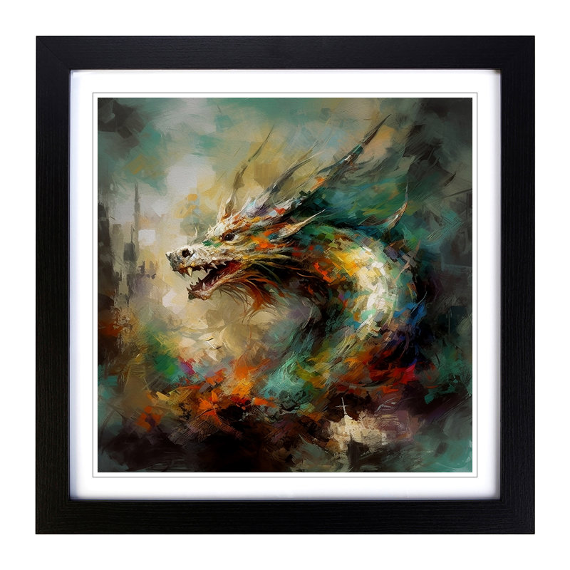Single Picture Frame Print on Wood, Black