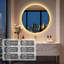 Round Lighted Wall Mounted Bathroom Mirror-1137819424