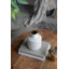 Vase rond blanc / or - ensemble de 2 - 6 po de diamètre x 8 po - blanc / or