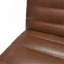 Chaises de salle à manger rembourrées avec pieds en caoutchouc (ensemble de 2), brun cognac