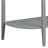Grey Oak and Grey Half Moon Console Table with Bottom Shelf