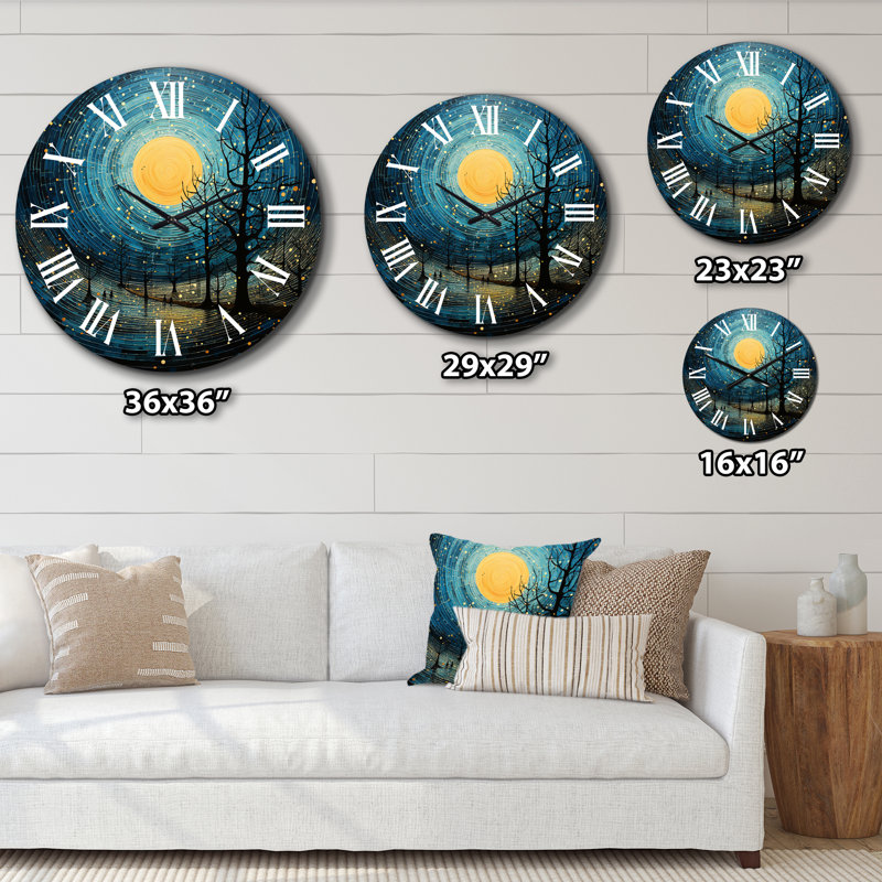 Horloge murale Blue Minimalisme, Très grand