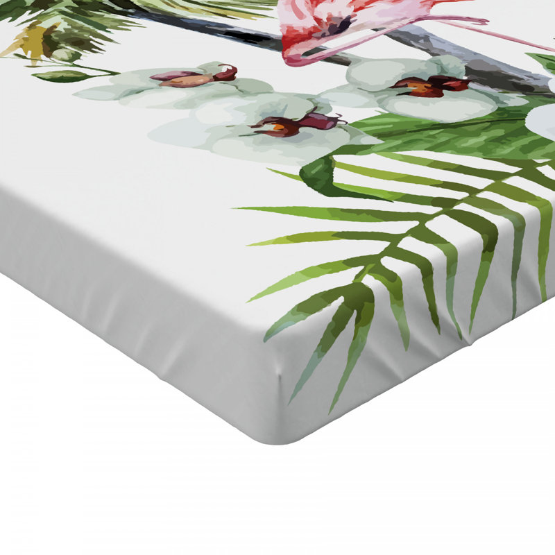 Flamingo Microfiber Fitted Sheet, Full Fitted Sheet