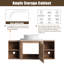 Ensemble de meuble-lavabo simple 48 po avec plateau en pierre reconstituée Eaton-1173083300-1165914479