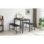 Ensemble de table de bar industriel avec 2 bancs, conception escamotable et compacte, panneau de particules noir mat et acier, L 43,3 po x l 23,6 po x H 29,9 po