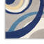 Tapis à motif géométrique gris / bleu Lindall-354578888