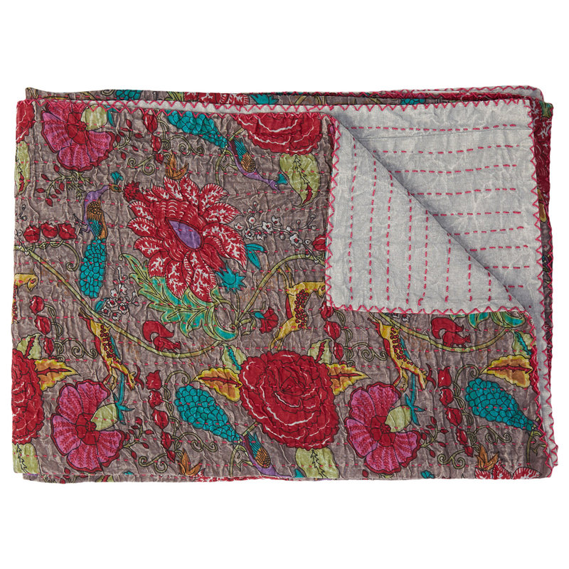 Jeté en coton Kantha