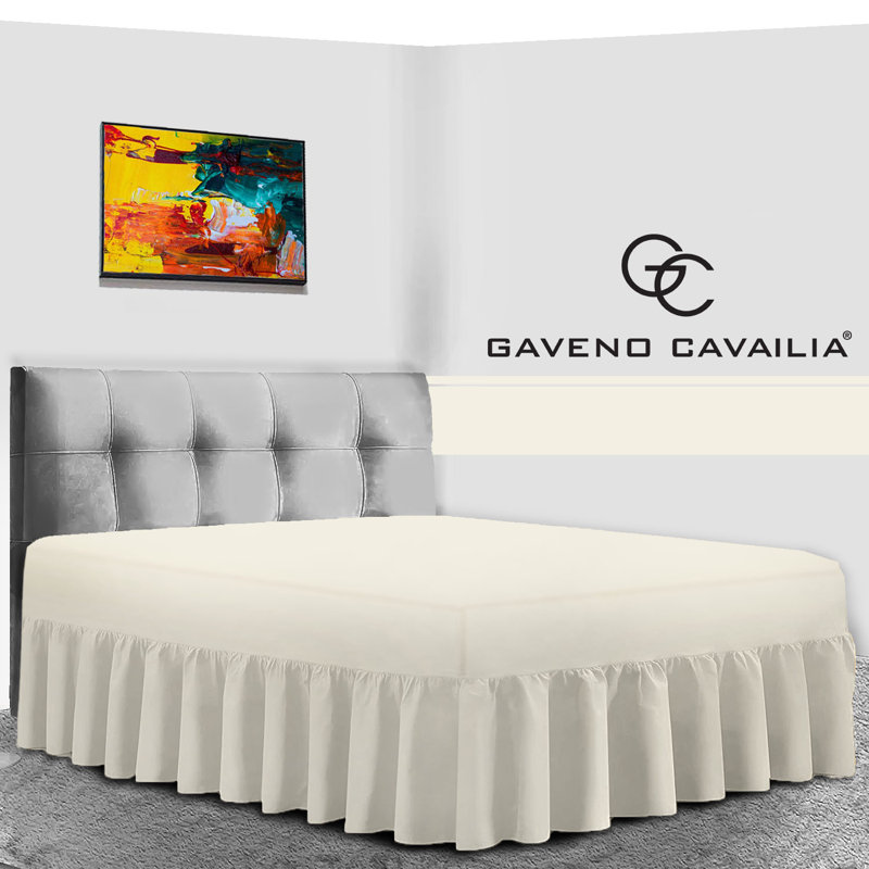 Percale Valance Sheet Polycotton Solid Colour Bed Sheet Single Double King Super King Machine Washable High Quality, Cream