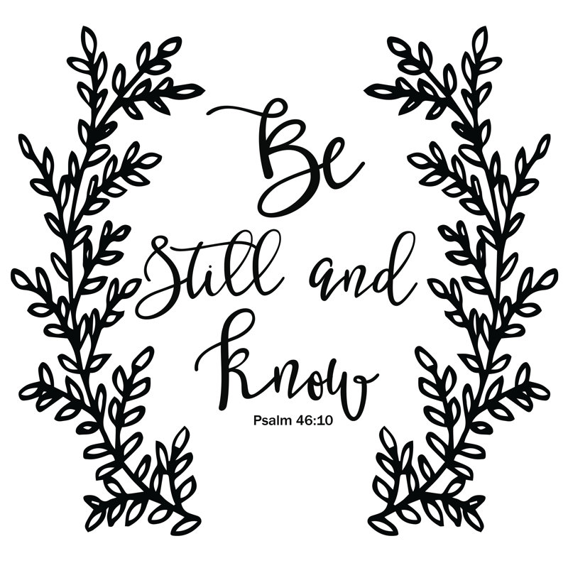 Sc Be Still And Know - Wrapped Canvas Print, 30cm H x 30cm W x 3.8cm D