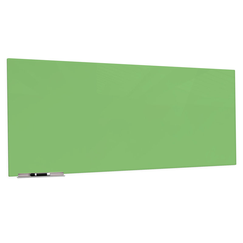 Tableau magnétique mural en verre Bojorquez, Vert, 36 po x 60 po