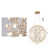 115 - Light Unique Gold Honeycomb ORB Dimmable LED Chandelier With White Acrylic Diffusers