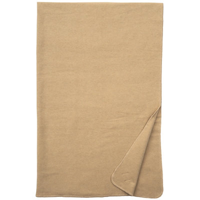 Wooded River Solid Creme - Throw - 60x72, Solid Cream Wool Throw for Guest Bed and Reading Chair