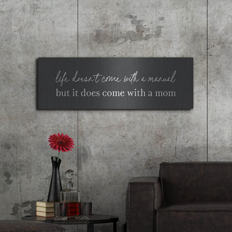  'Life Manual' by Lettered & Lined Metal Wall Art, 48" x 16", 16" H x 48" W