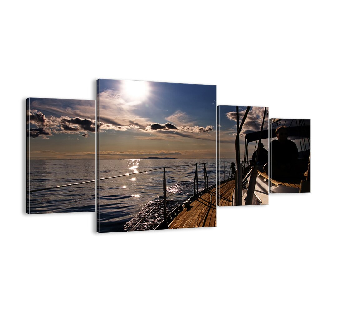 4-tlg. Leinwandbilder-Set - Fotografie „Sailing Towards the Sun”