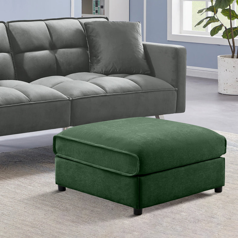Banc de rangement en tissu chenille avec compartiment caché, repose-pieds multifonctionnel pour le salon, la chambre à coucher ou le bureau, design élégant et peu encombrant