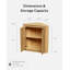 Armoire de plancher moderne sans poignée avec 2 portes et tablettes réglables-381626015
