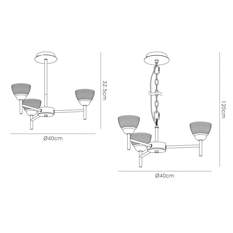 Kirwin 3 - Light Shaded Chandelier