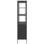 Modern Highboard - Armoire de rangement en acier et verre noir 35,4 ", hauteur 70,9"