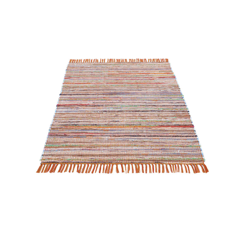 Chindi Hand Woven Kilim Orange Rug, Runner 80 x 300cm