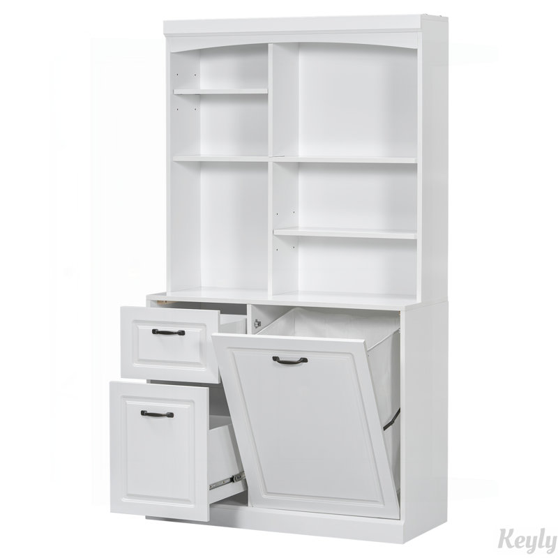 Armoire de rangement de salle de bain 70,9 po avec panier inclinable