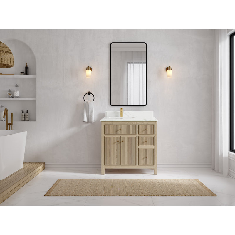 Ensemble de meuble-lavabo simple 36 po Sonoma, Calacatta Laza