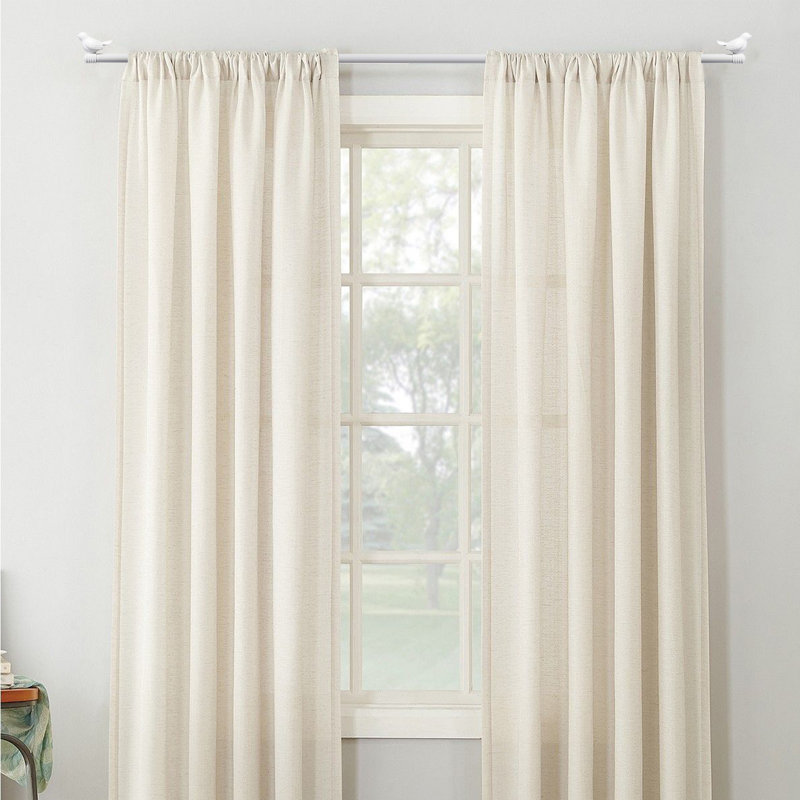 Tringle à rideaux simple réglable Kolb, 48 po à 84 po, blanc