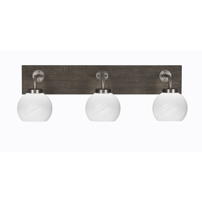 Oxbridge 3 Light Bath Bar Shown With 5.75" Glass