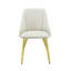 Ensemble de 2 chaises d'appoint en cuir synthétique blanc Gaines