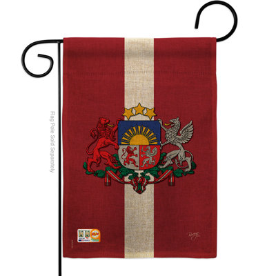 En toile jute 2 côtés 2 côtés 18,5 x 13 po drapeau de jardin