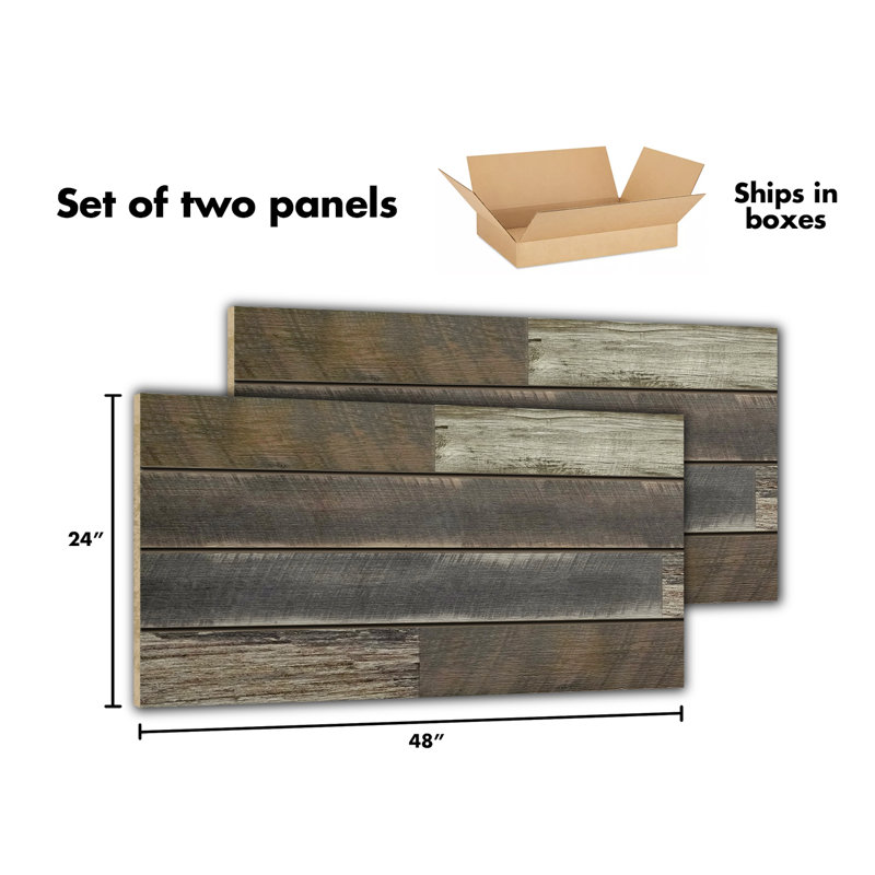 Panneau de lattes texturé en bois récupéré 24 po x 48 po