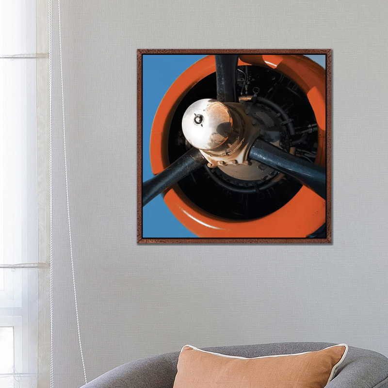 Aeronautical III 1 Piece Wall Art on Canvas, 66.04 cm H x 66.04 cm W, Classic Wood Floated Frame
