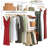 Adjustable Metal Wire Shelving System For Custom Closet Organization, Expandable Storage Solution With Hardware Included