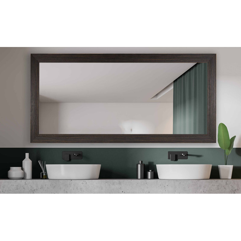 Miroir de salle de bain Dakston, Espresso, 30,75 po x 49,75 po