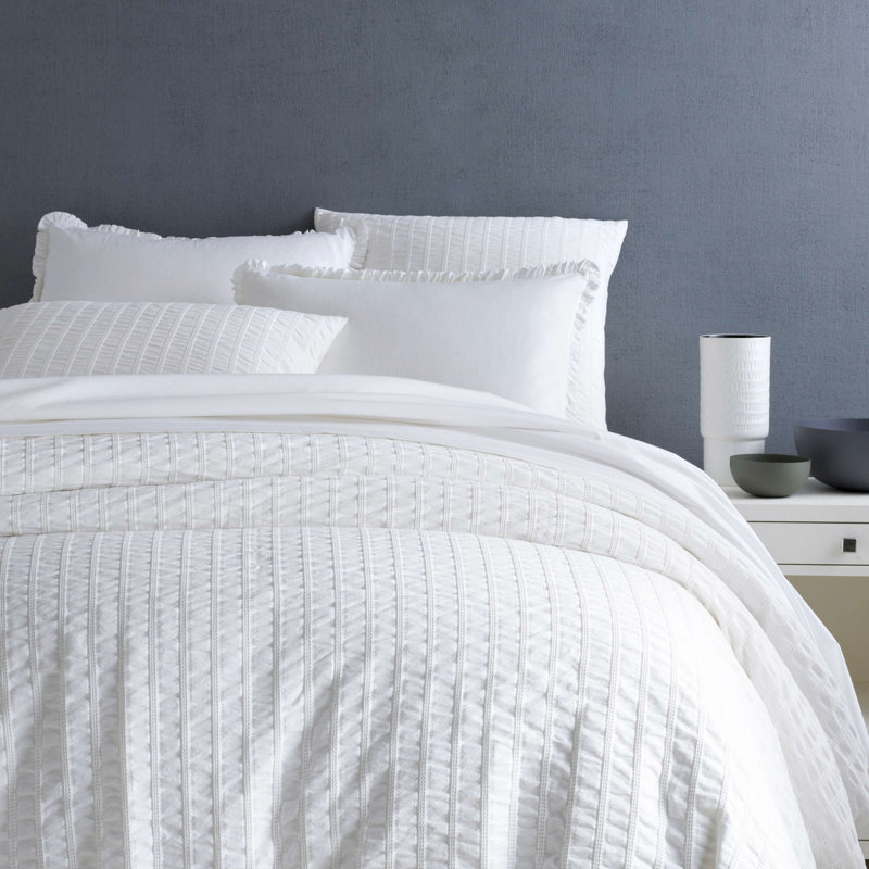 Classic Ruffle White Sham, King, White