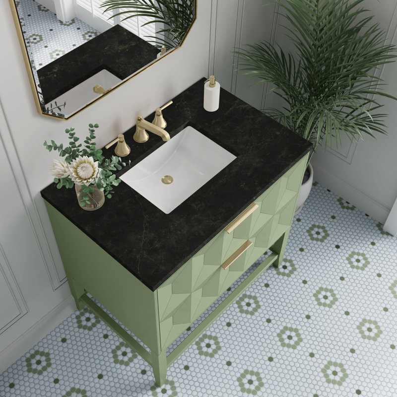Emmeline 36'' W Single Vanity, Pistachio, Phantome Eclos, 8" Widespread