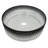 Luminous 36" Minimalist Metal Console Sink with Glass Vessel Basin and Solid Surface Top-102480547-102480549