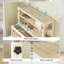 3 Tier Wooden Hamster Cage with Hut Wheel Ramps 100 x 50 x 84 cm
