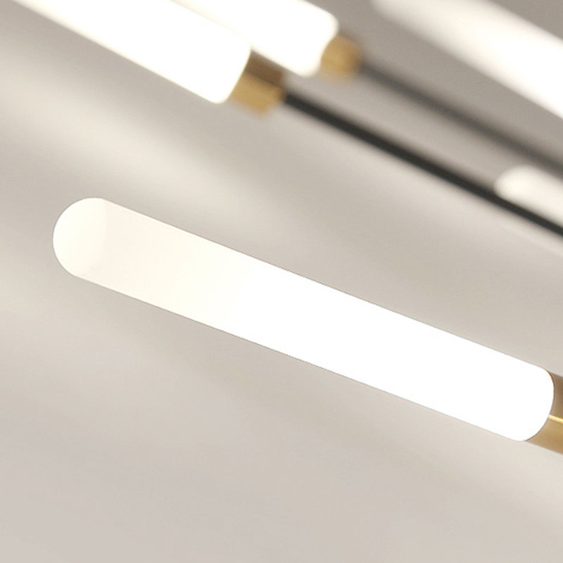 Acrylic LED Flush Mount, Matte Black