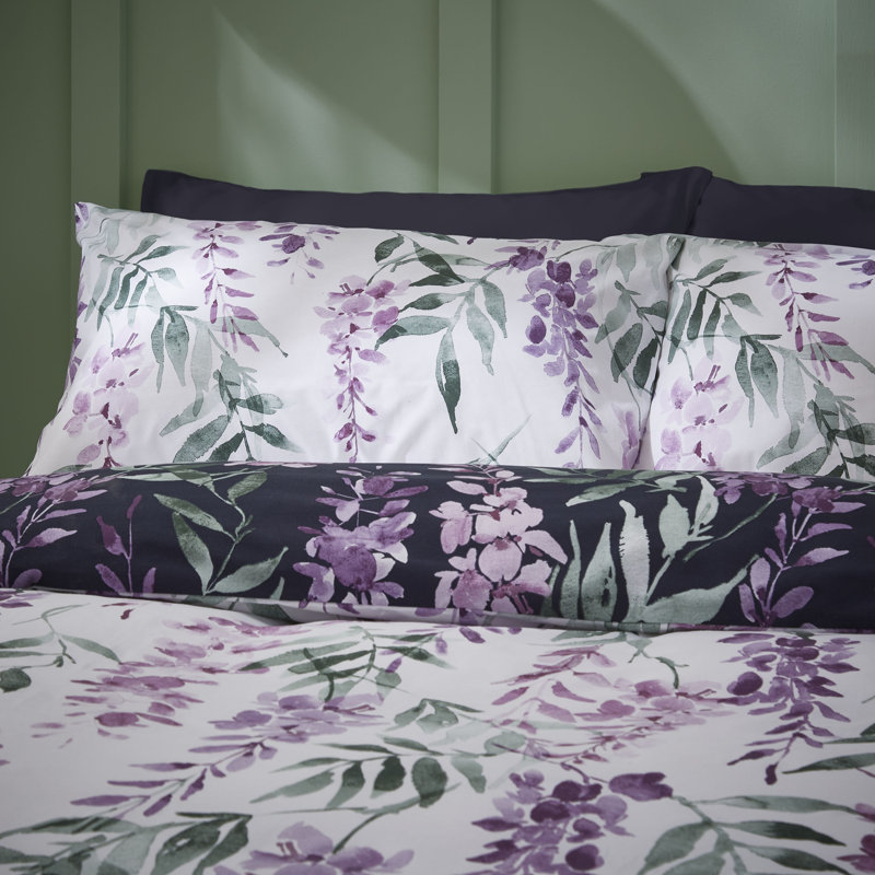 Wister Floral Reversible Duvet Cover Set with Pillowcases, Kingsize - 2 Standard Pillowcases