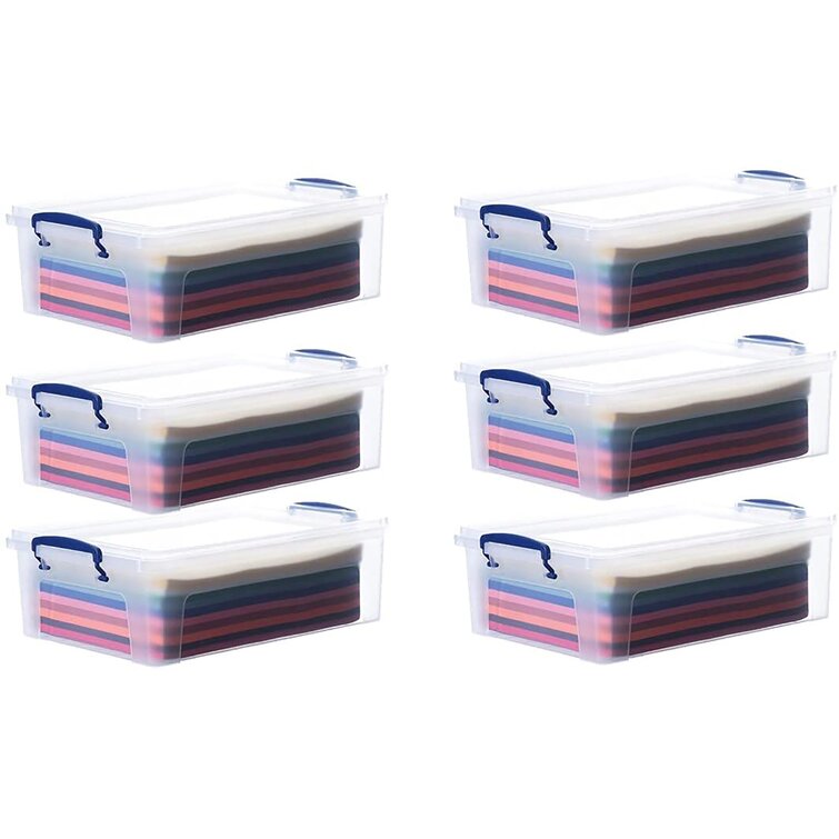 Superio Clear Plastic Storage Bins with Lids, 3 Quart (2 Pack) Stackable  Storage Container with Latches and Handles